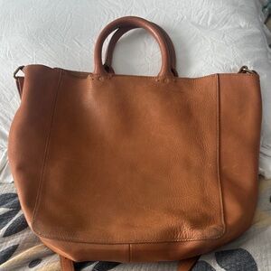 Madewell Abroad Tote Leather Tote Bag